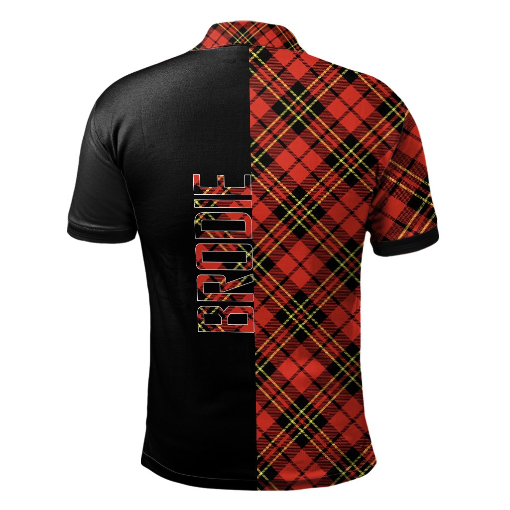 Brodie Modern Tartan Polo Shirt Half of Me - Cross Style