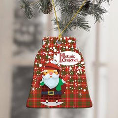 Bruce Modern Tartan Christmas Ceramic Ornament - Santa Style