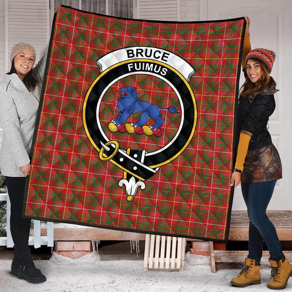 Bruce Modern Tartan Crest Tartan Quilt