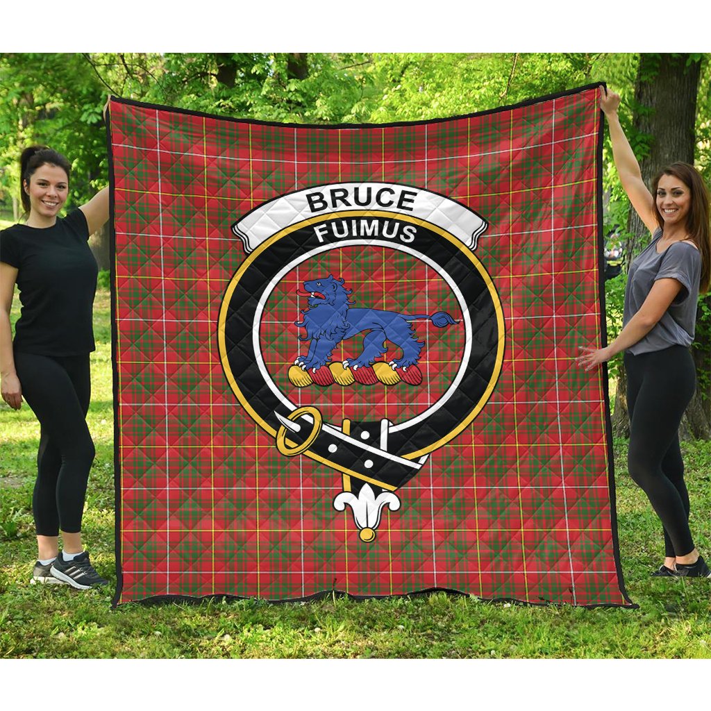 Bruce Modern Tartan Crest Tartan Quilt