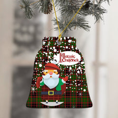 Buchan Modern Tartan Christmas Ceramic Ornament - Santa Style