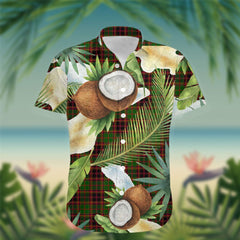 Buchan Tartan Hawaiian Shirt Hibiscus, Coconut, Parrot, Pineapple - Tropical Garden Shirt