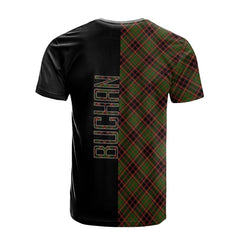 Buchan Modern Tartan T-Shirt Half of Me - Cross Style