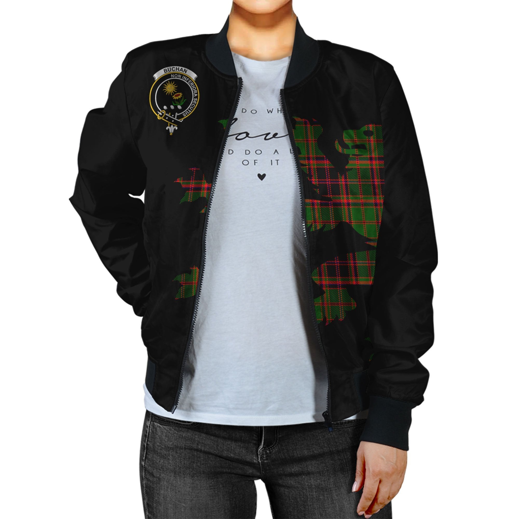 Buchan Tartan Bomber Jacket Lion & Thistle