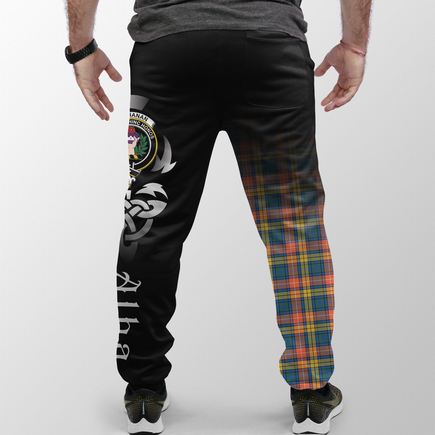 Buchanan Ancient Tartan Crest Jogger Sweatpants - Alba Celtic Style