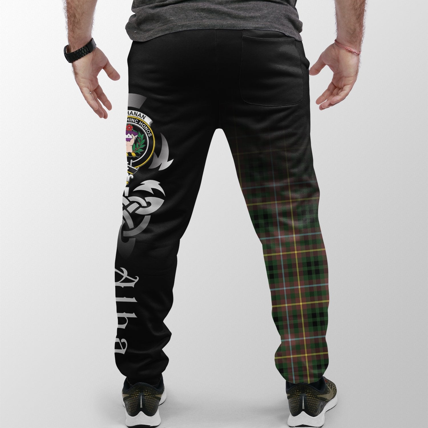 Buchanan Hunting Tartan Crest Jogger Sweatpants - Alba Celtic Style