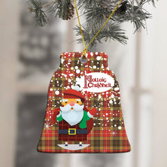 Buchanan Old Set Weathered Tartan Christmas Ceramic Ornament - Santa Style