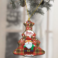 Buchanan Old Set Weathered Tartan Christmas Ceramic Ornament - Santa Style