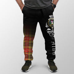 Buchanan Old Set Weathered Tartan Crest Jogger Sweatpants - Alba Celtic Style