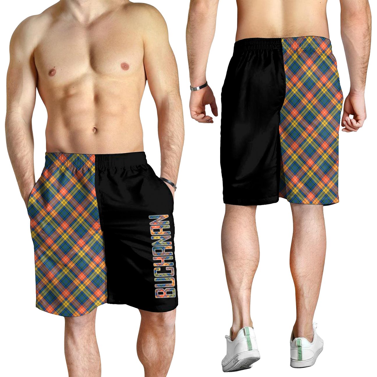 Buchanan Ancient Tartan Crest Men's Short - Cross Style