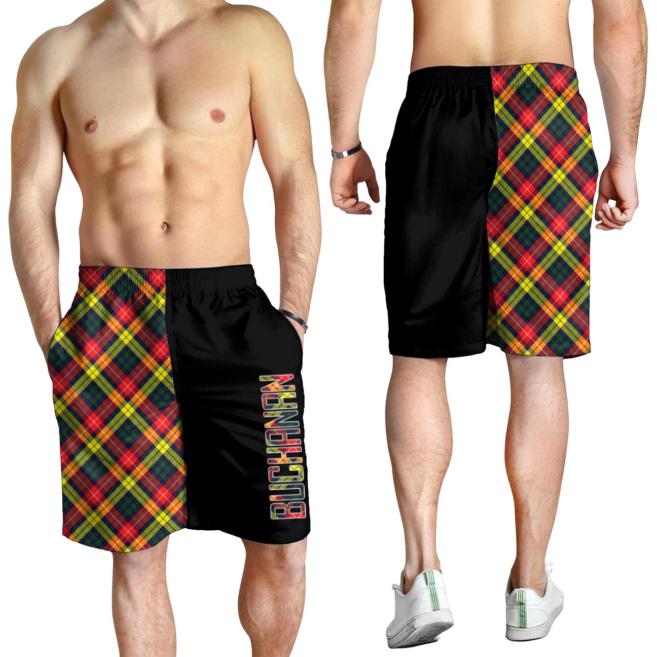 Buchanan Modern Tartan Crest Men's Short - Cross Style