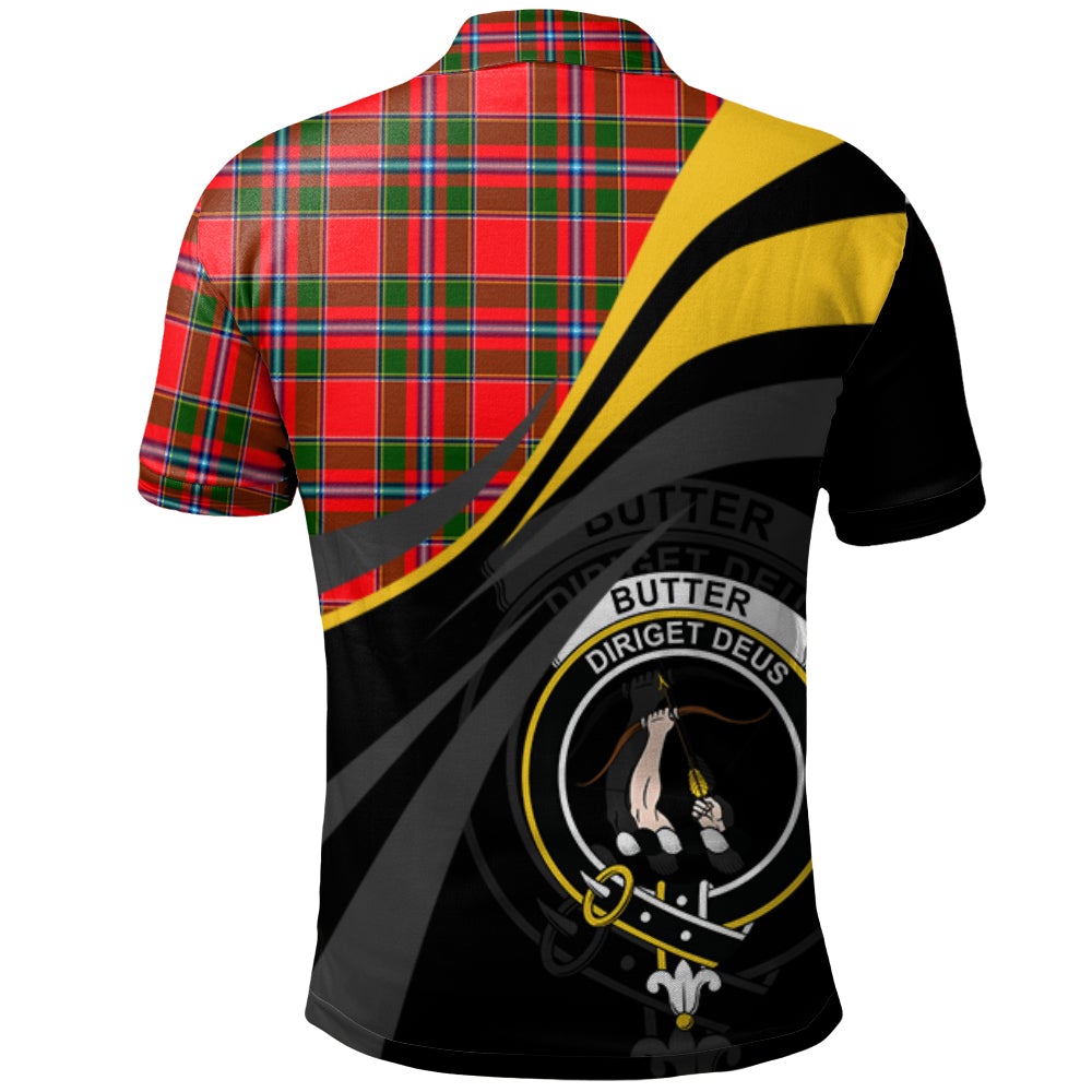 Butter Tartan Polo Shirt - Royal Coat Of Arms Style