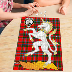 Butter Tartan Crest Unicorn Scotland Jigsaw Puzzles