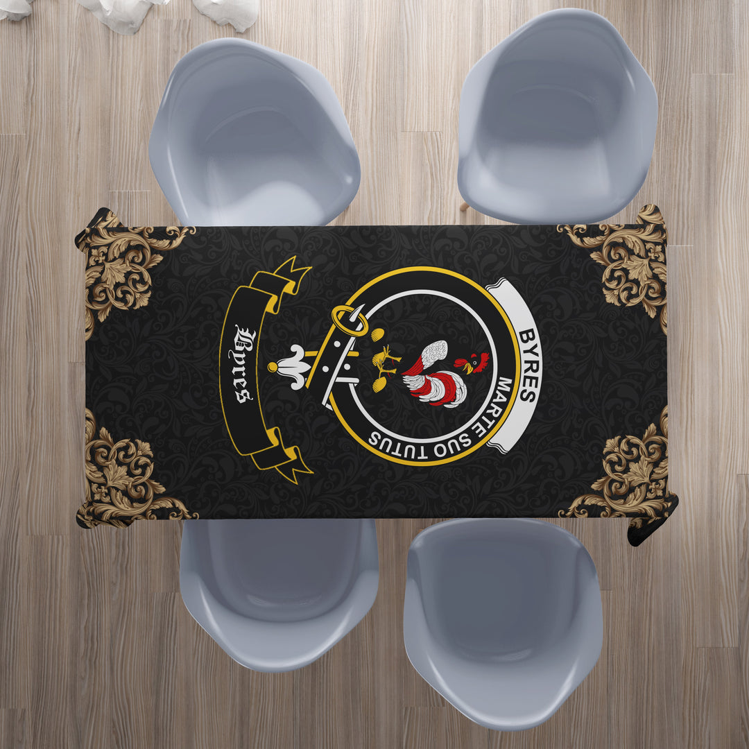 Byres Crest Tablecloth - Black Style