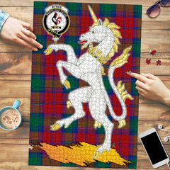 Byres Tartan Crest Unicorn Scotland Jigsaw Puzzles