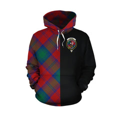 Byres Tartan Hoodie Half of Me - Cross Style