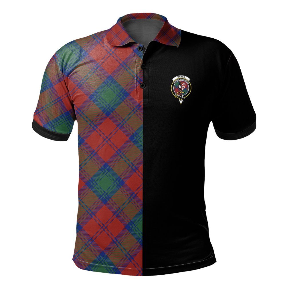 Byres Tartan Polo Shirt Half of Me - Cross Style