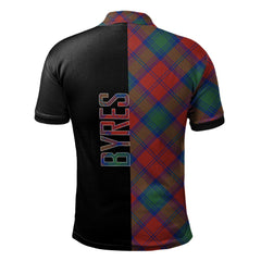 Byres Tartan Polo Shirt Half of Me - Cross Style