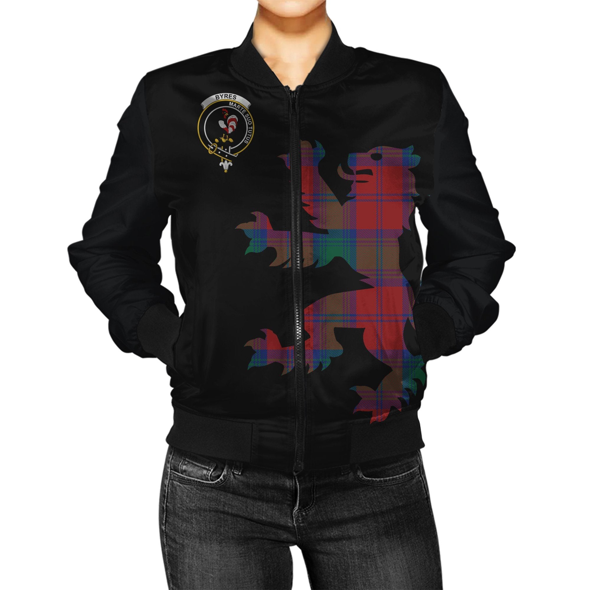 Byres Tartan Bomber Jacket Lion & Thistle