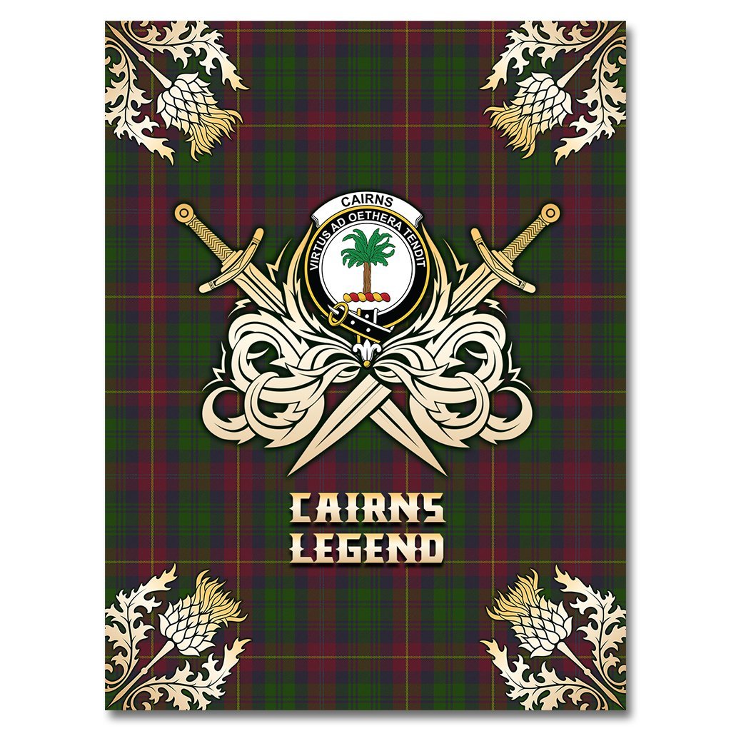 Cairns Tartan Gold Courage Symbol Blanket