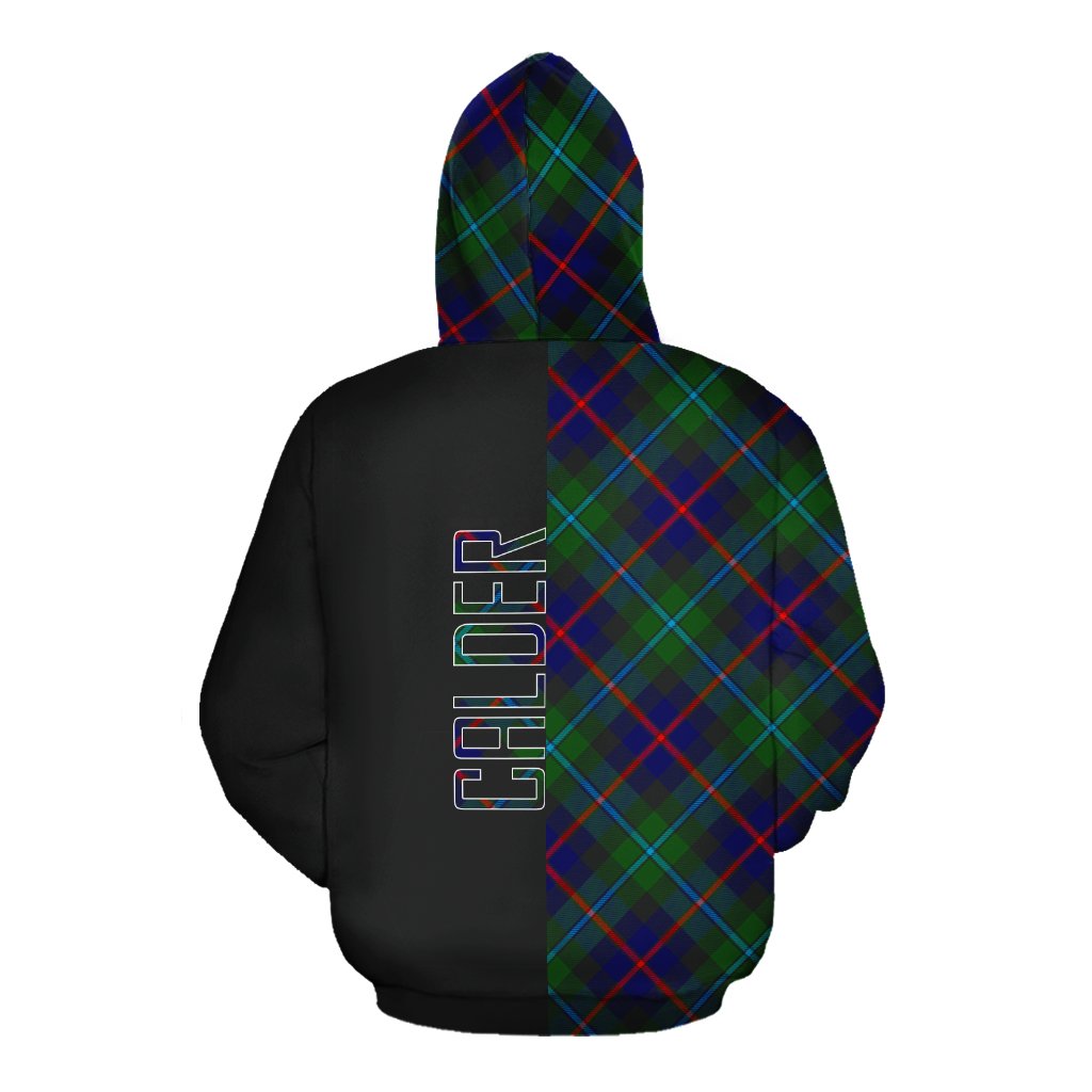 Calder Modern Tartan Hoodie Half of Me - Cross Style