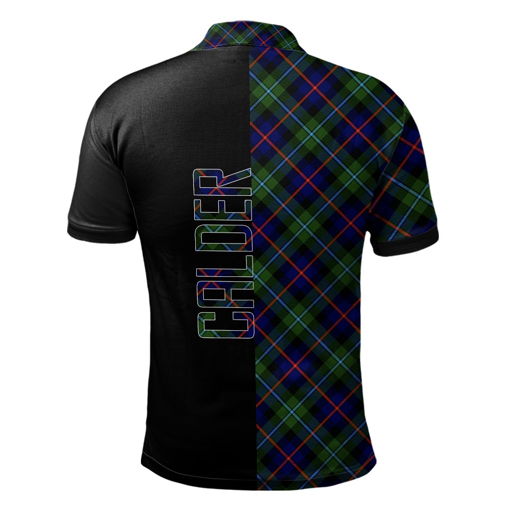 Calder Modern Tartan Polo Shirt Half of Me - Cross Style