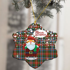 Caledonia Ancient Tartan Christmas Ceramic Ornament - Santa Style