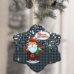 Cameron of Erracht Ancient Tartan Christmas Ceramic Ornament - Santa Style