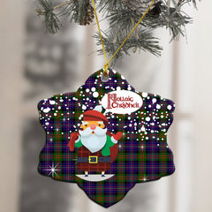 Cameron of Erracht Modern Tartan Christmas Ceramic Ornament - Santa Style