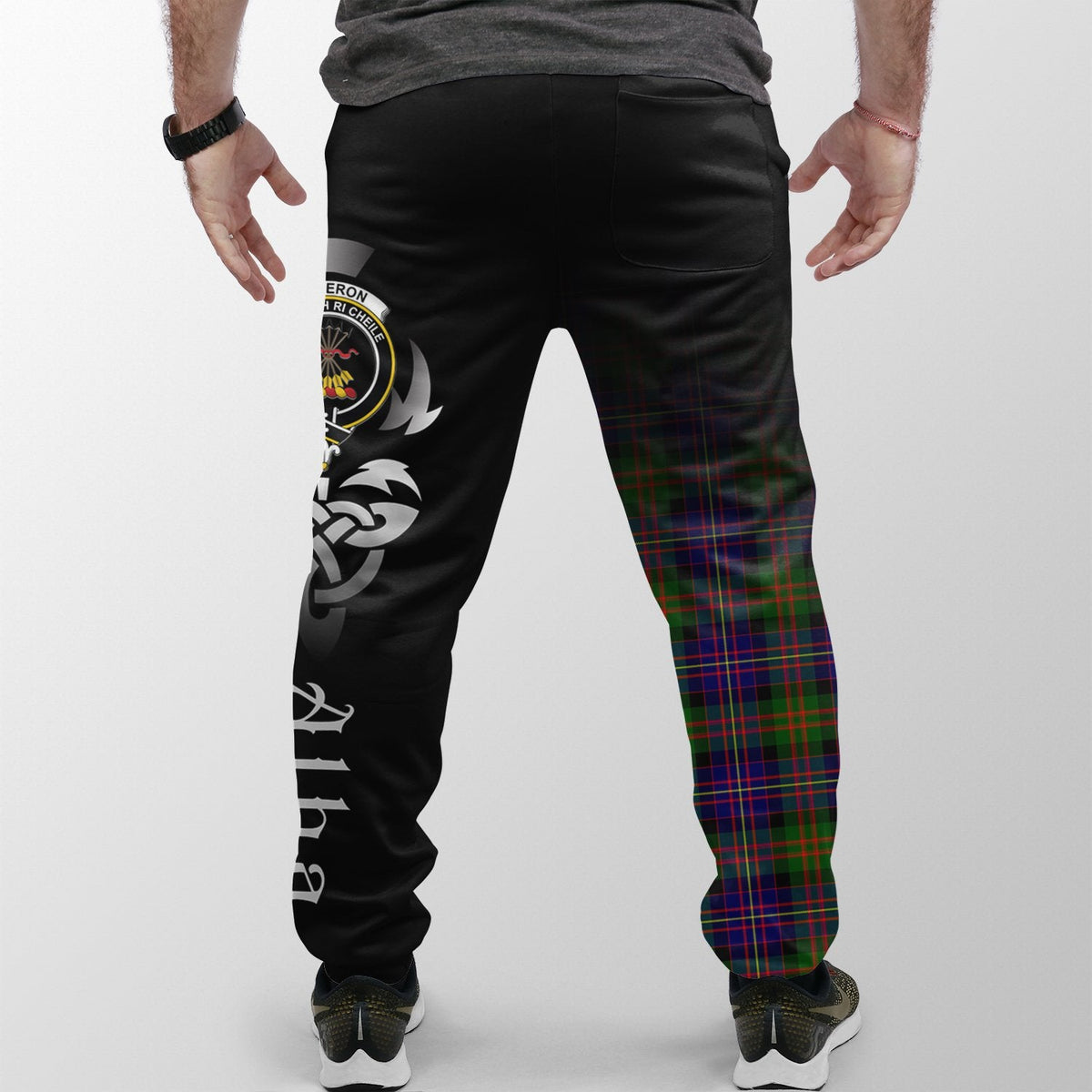 Cameron Of Erracht Modern Tartan Crest Jogger Sweatpants - Alba Celtic Style