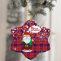 Cameron of Lochiel Modern Tartan Christmas Ceramic Ornament - Santa Style