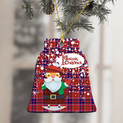 Cameron of Lochiel Modern Tartan Christmas Ceramic Ornament - Santa Style