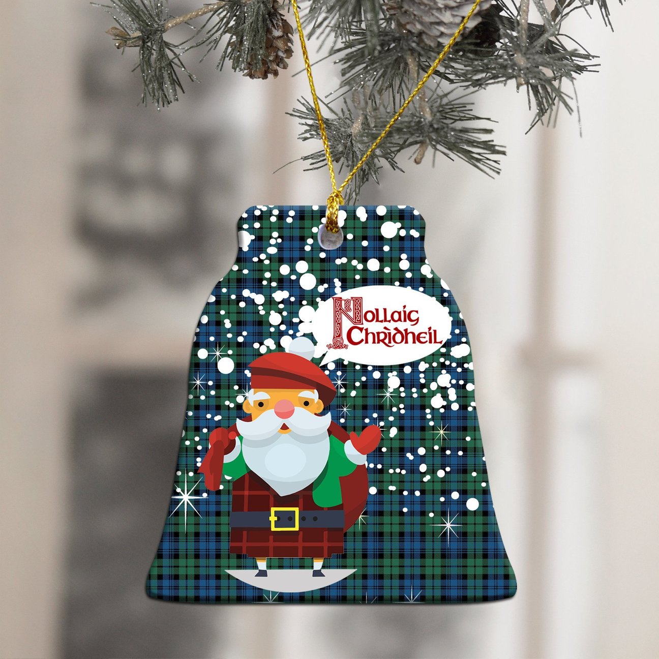 Campbell Ancient 02 Tartan Christmas Ceramic Ornament - Santa Style