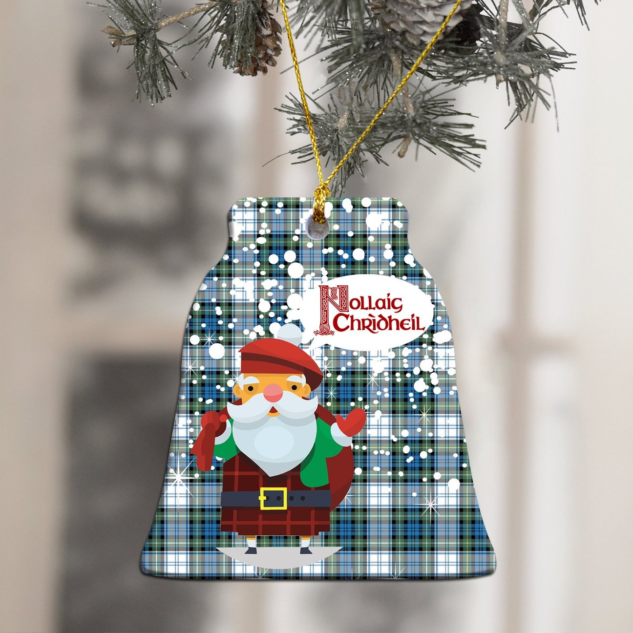 Campbell Dress Ancient Tartan Christmas Ceramic Ornament - Santa Style