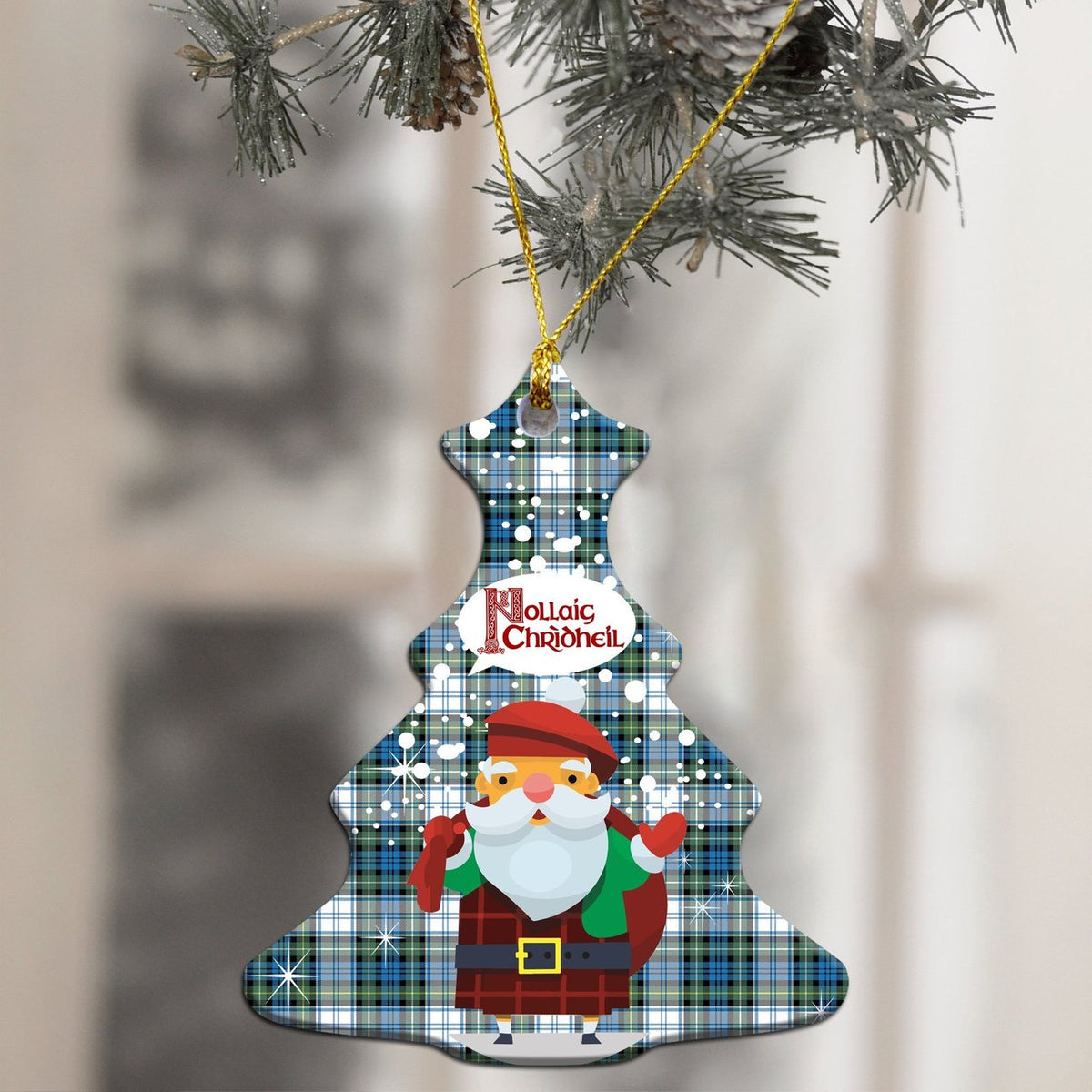 Campbell Dress Ancient Tartan Christmas Ceramic Ornament - Santa Style