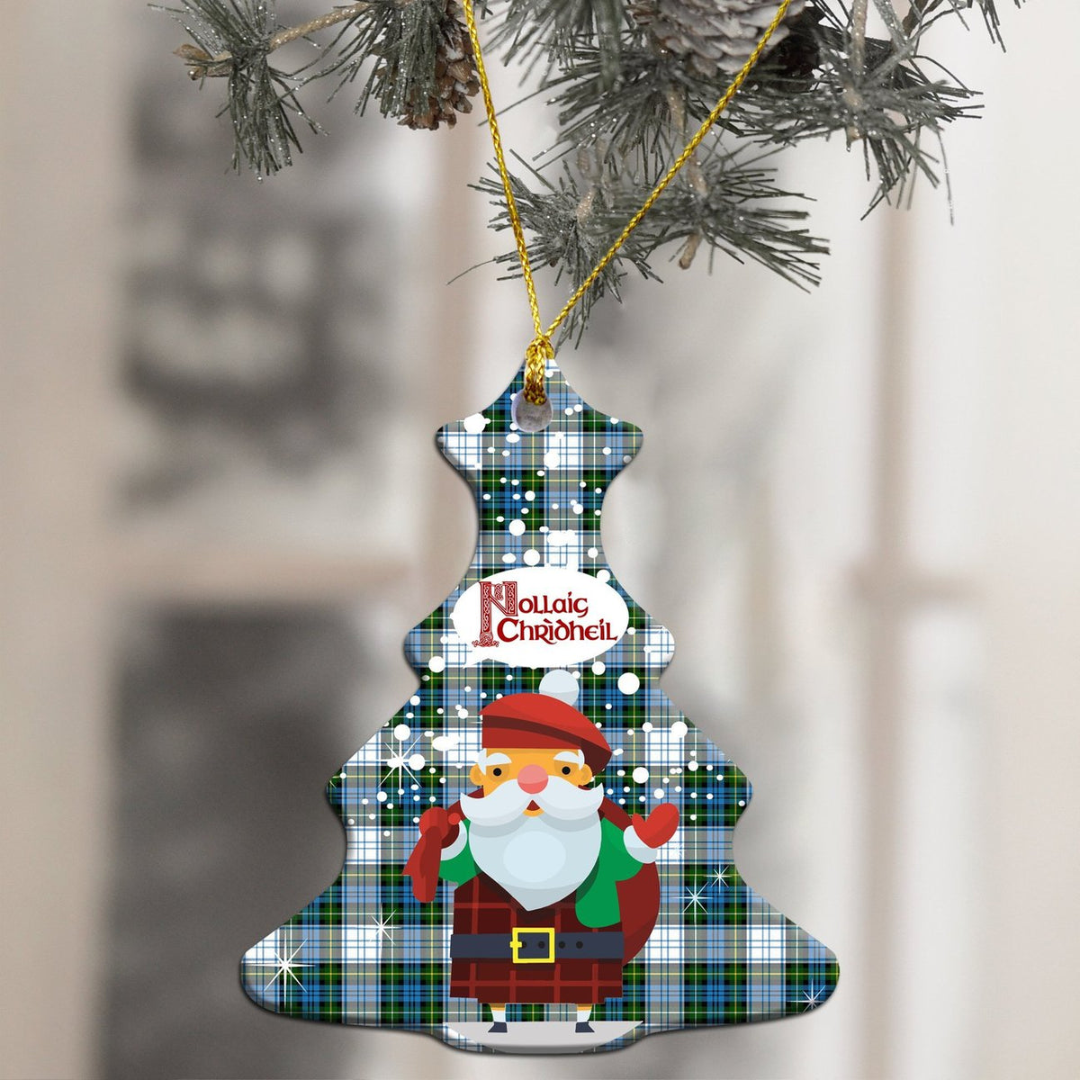 Campbell Dress Tartan Christmas Ceramic Ornament - Santa Style