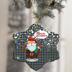 Campbell Faded Tartan Christmas Ceramic Ornament - Santa Style