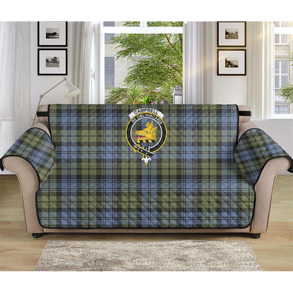 Campbell Faded Tartan Crest Sofa Protector