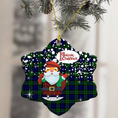 Campbell Modern Tartan Christmas Ceramic Ornament - Santa Style