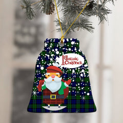 Campbell Modern Tartan Christmas Ceramic Ornament - Santa Style