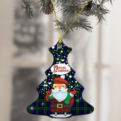 Campbell Modern Tartan Christmas Ceramic Ornament - Santa Style