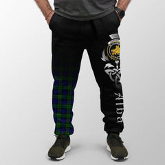 Campbell Modern Tartan Crest Jogger Sweatpants - Alba Celtic Style