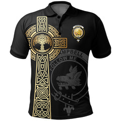 Campbell Clan Unisex Polo Shirt - Celtic Tree Of Life