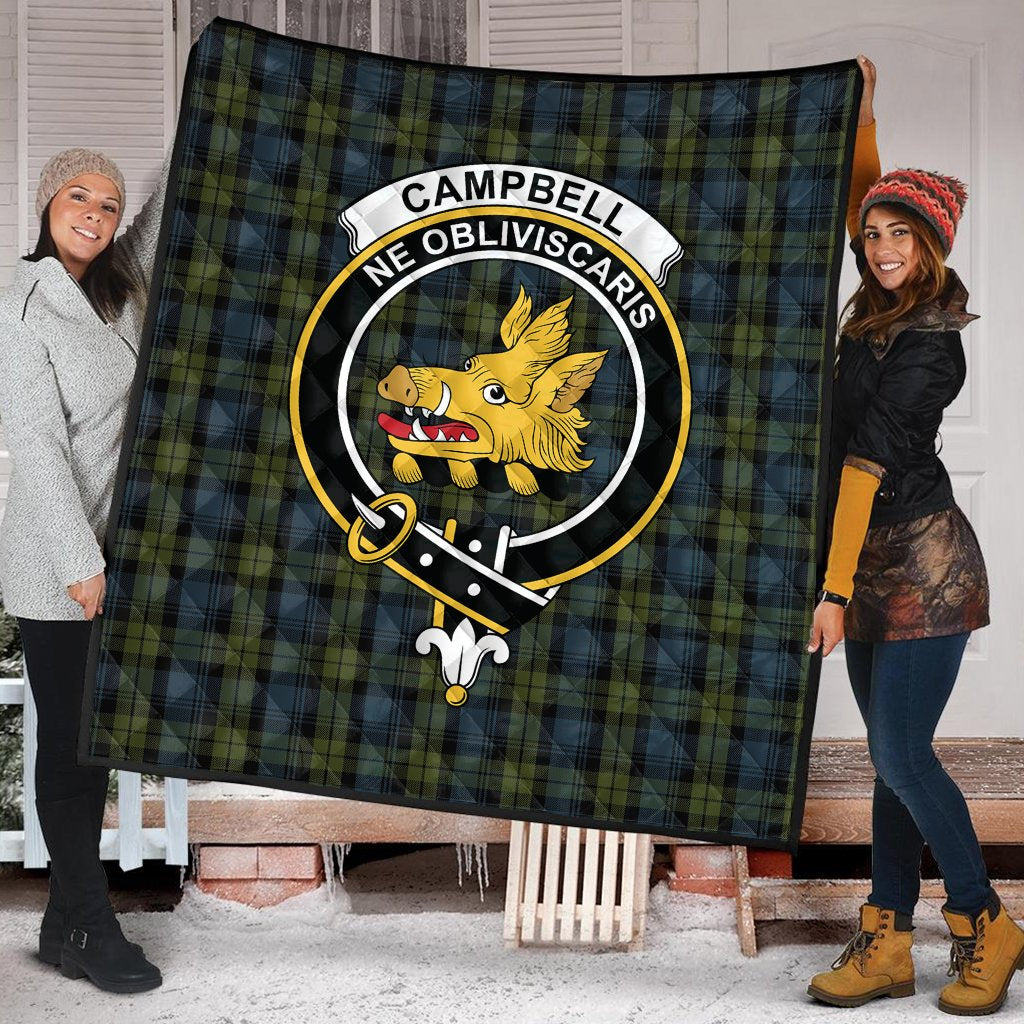 Campbell Tartan Crest Quilt