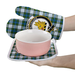 Campbell Dress Tartan Crest Oven Mitt And Pot Holder (2 Oven Mitts + 1 Pot Holder)