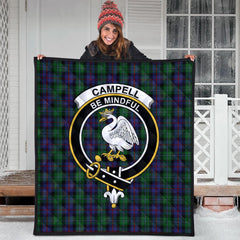 Campbell of Cawdor Tartan Crest Quilt