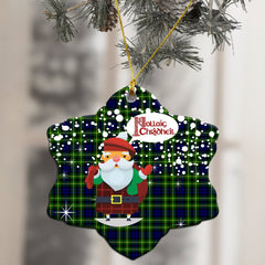 Campbell of Breadalbane Modern Tartan Christmas Ceramic Ornament - Santa Style