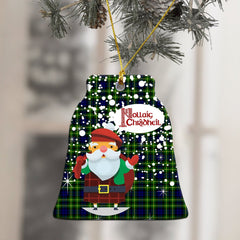 Campbell of Breadalbane Modern Tartan Christmas Ceramic Ornament - Santa Style