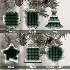 Campbell of Breadalbane Tartan Christmas Ceramic Ornament - Snow Style