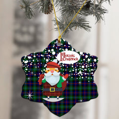 Campbell of Cawdor Modern Tartan Christmas Ceramic Ornament - Santa Style